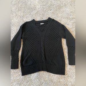 a cute v neck cross sweater, perfect for late winter!!